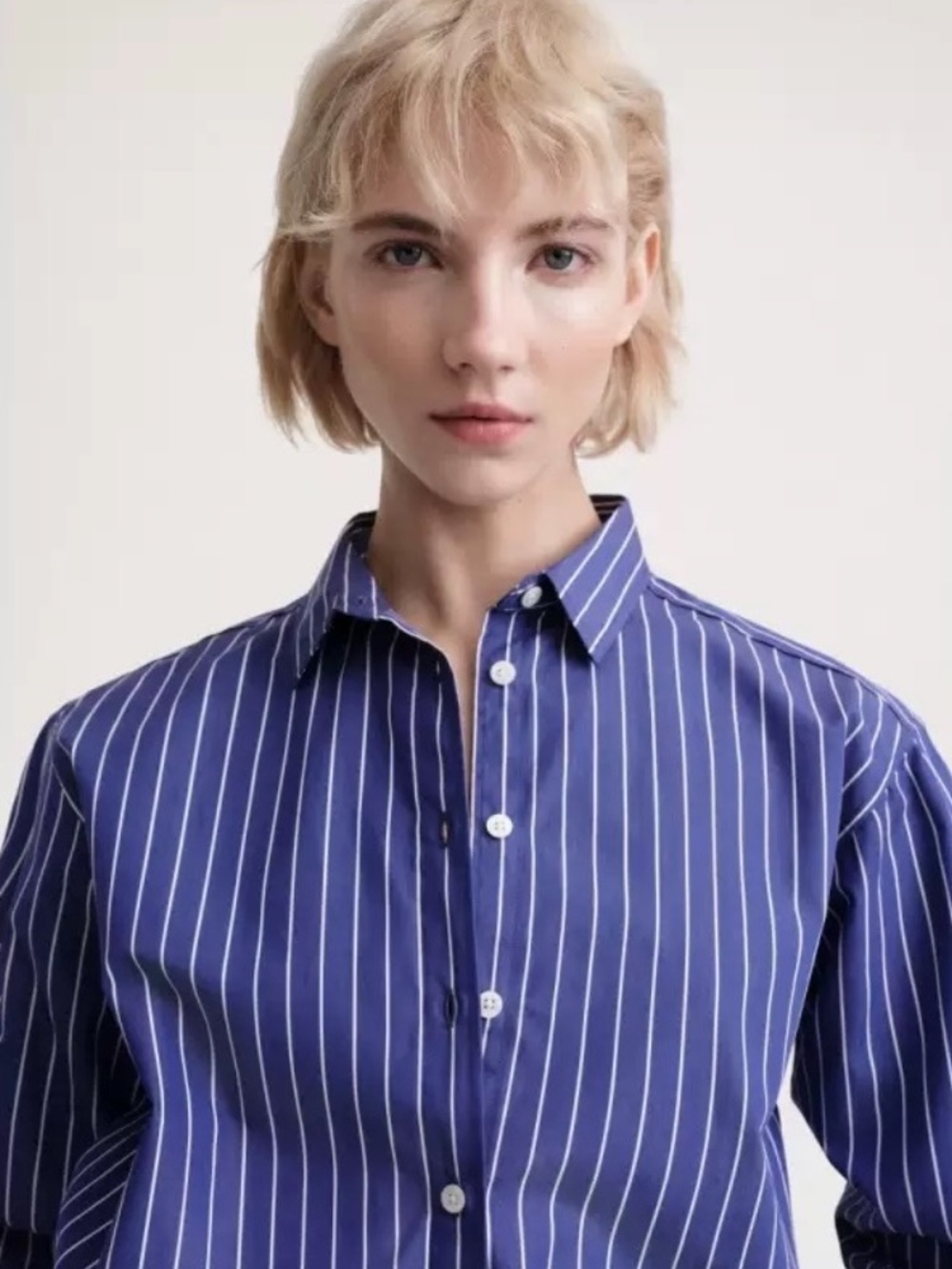 Toteme Striped Blue Button-Up women’s Shirt - Picture 4 of 15